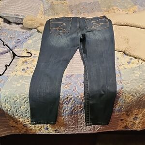 Seven7 Dark Blue Straight Leg Jeans